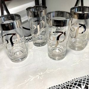 Four P Monogrammed Drinking Glasses